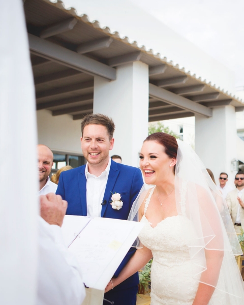 Destination wedding ceremony in Ibiza
