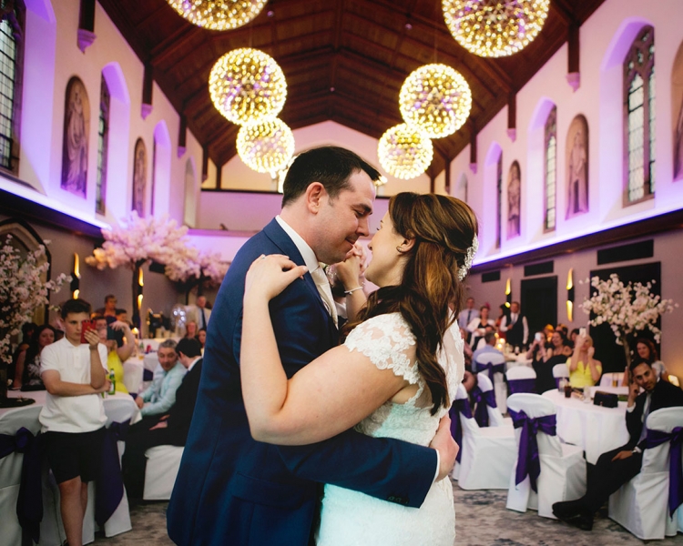 First dance at a Hanbury Manor wedding